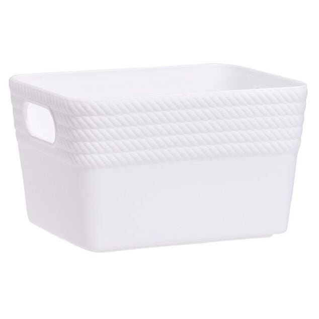 Bo&icirc;te plastique blanc 14x11xH8,5cm