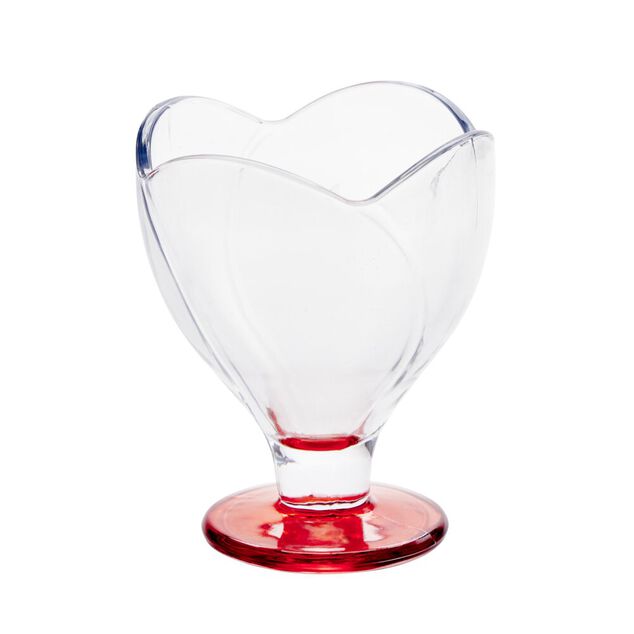 Coupe &agrave; glace 26cl forme tulipe verre transparent et socle color&eacute; (3 mod&egrave;les)