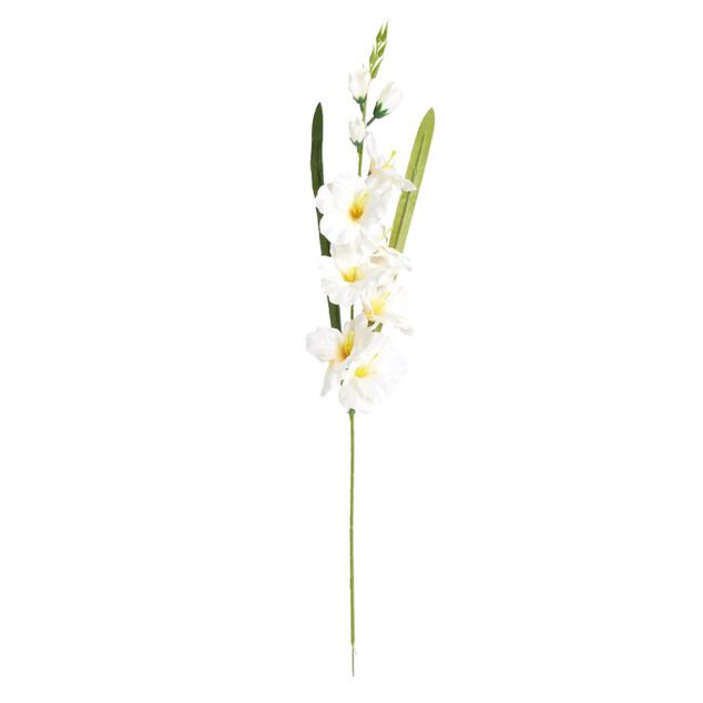 Fleurs artificielles gla&iuml;eul blanc ou ivoire 1 tige L75cm - 2 mod&egrave;les