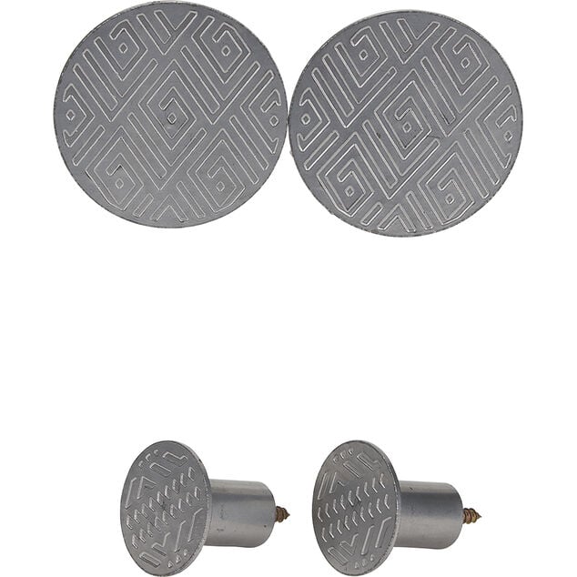 Patère 4 crochets à fixer ronds métal argenté