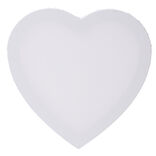 Toile à peindre forme coeur blanc 30x30cm