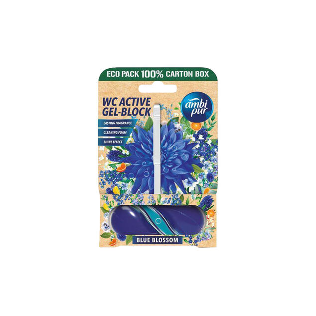 Bloc WC gel actif Ambi Pur parfum Blue Blossom