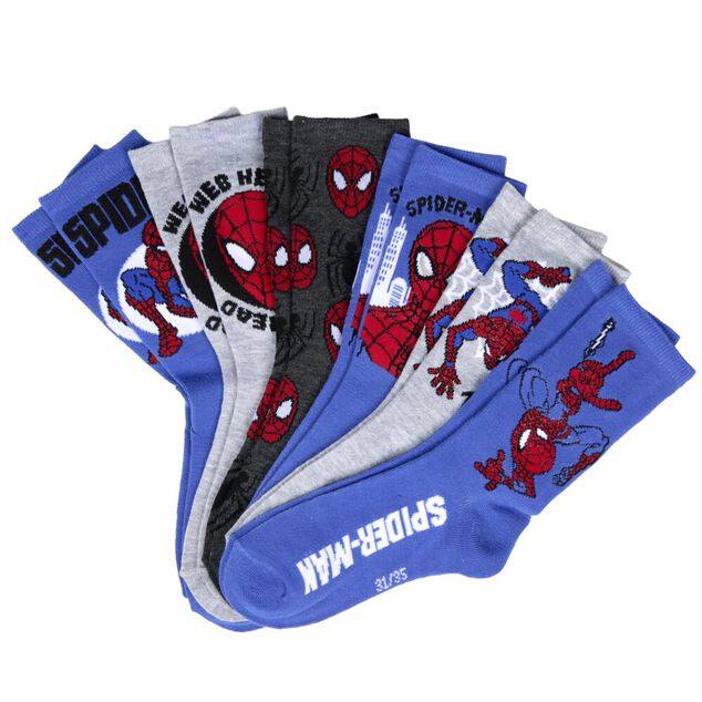 Chaussettes enfant x6 tige haute 23/35 (4 mod&egrave;les)