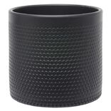 Pot de fleur noir mat motif nid d'abeille 3,85L &Oslash;19xH17,5 cm - Capri