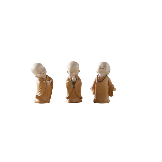 Figurine Bouddha moine polyr&eacute;sine debout - 6 postures