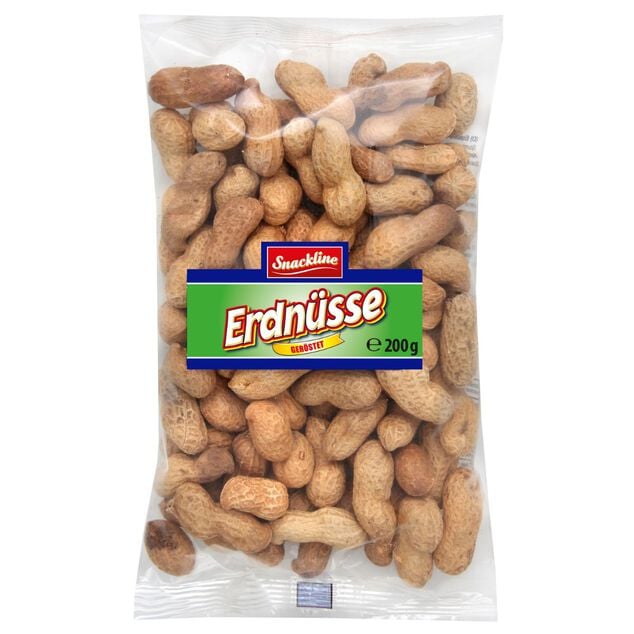 Sachet de cacahu&egrave;te avec coquille Snackline 200g
