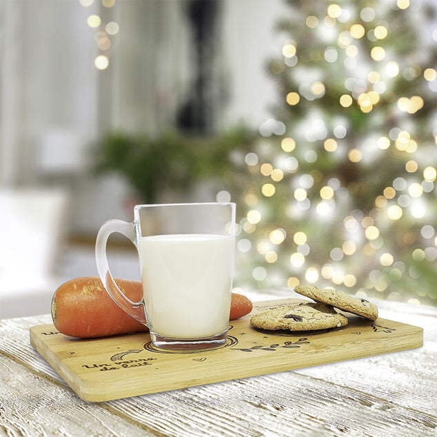 Plateau P&egrave;re No&euml;l en bambou