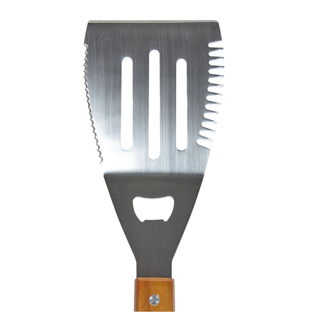 Ustensile barbecue x3 bois et m&eacute;tal