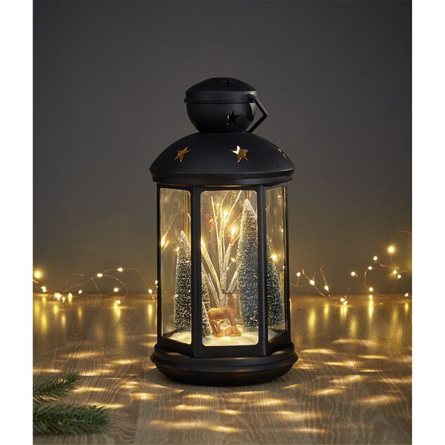 Lanterne de No&euml;l lumineuse &agrave; led anim&eacute;