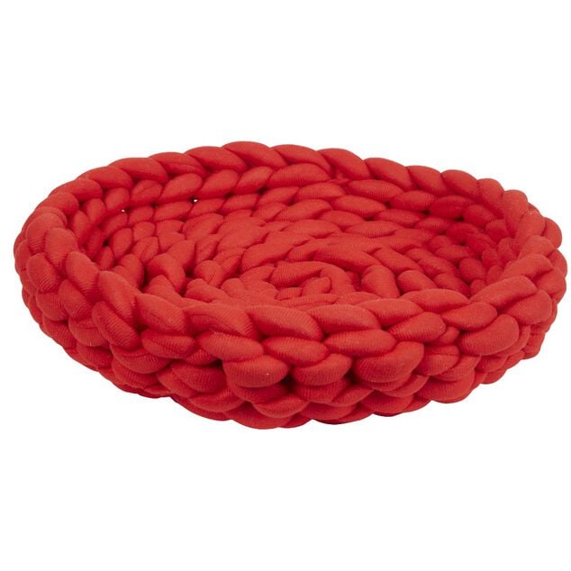 Panier de couchage avec galette rouge