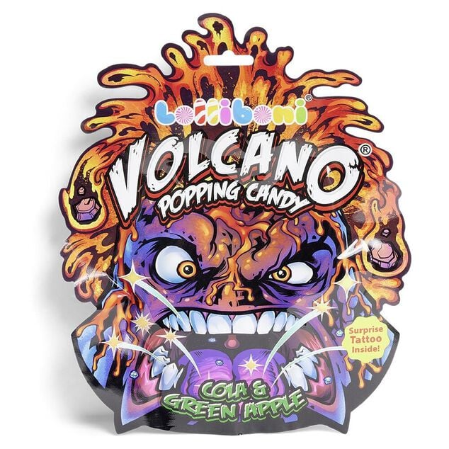 Bonbon p&eacute;tillant x12 cola et pomme verte avec 1 tatouage