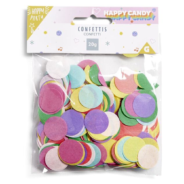 Confetti th&egrave;me candy papier de soie
