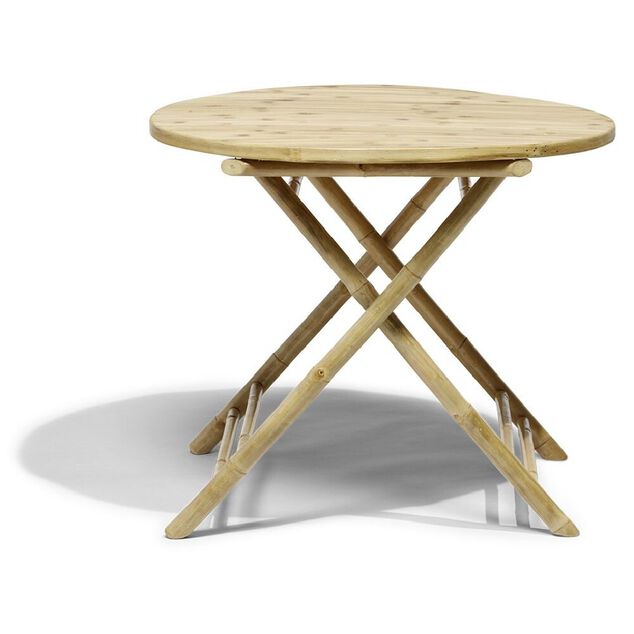 Table de jardin ronde en bambou Laos 2 personnes &Oslash;90xH.75 cm