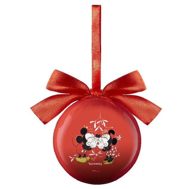 Boule de No&euml;l Disney motif Mickey et Minnie &Oslash;9cm