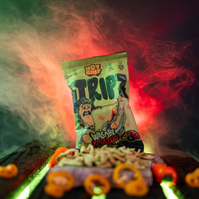 Chips piquantes Stripz saveur piment amazon wasabi 80gr