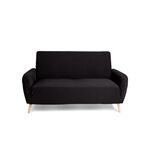 Prot&egrave;ge canap&eacute; extensible 2 places L145-185cm noir