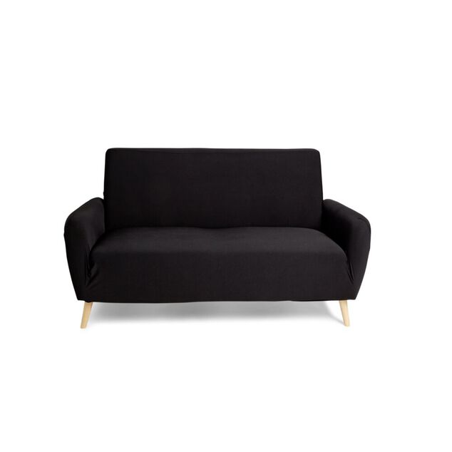Prot&egrave;ge canap&eacute; extensible 2 places L145-185cm noir