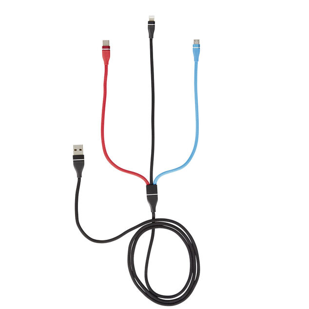 Adaptateur USB 3 en 1 USB-C - micro USB - Lightning