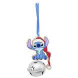 Grelot Disney Stitch bleu et gris &agrave; suspendre bois &Oslash;6xH11cm