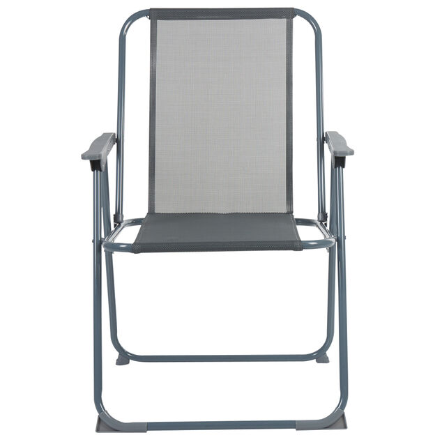 Fauteuil de camping pliant gris