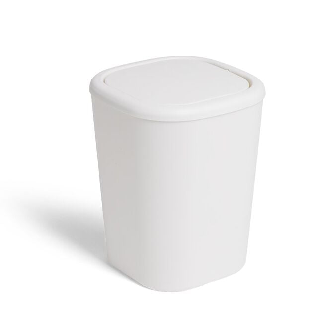 Poubelle salle de bain plastique blanc 3L