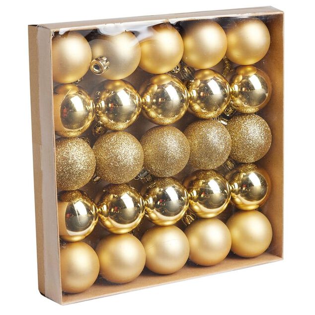 Boule de No&euml;l dor&eacute; &Oslash;4cm x25