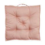 Coussin de sol assise carr&eacute;e matelass&eacute;e taupe 45x45cm