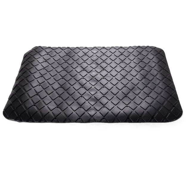 Fond de douche aspect capitonn&eacute; PVC noir 49,5x50,5cm