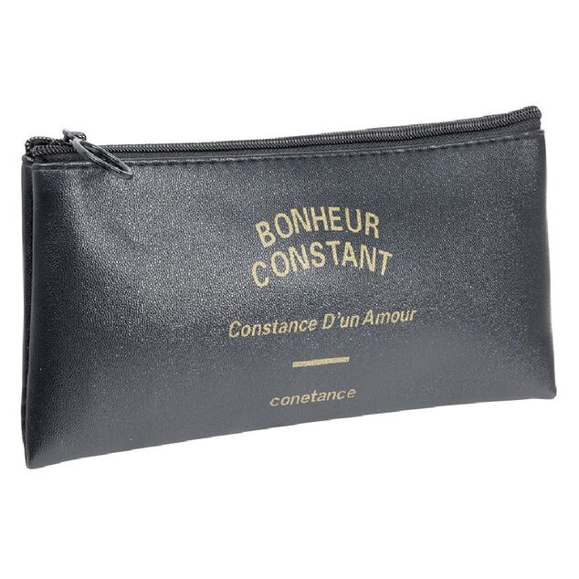 Trousse de maquillage à message noir