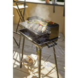 Barbecue &agrave; charbon Tucson m&eacute;tal noir