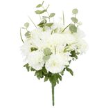 Piquet fleur artificielle &Oslash;30xH48cm blanc