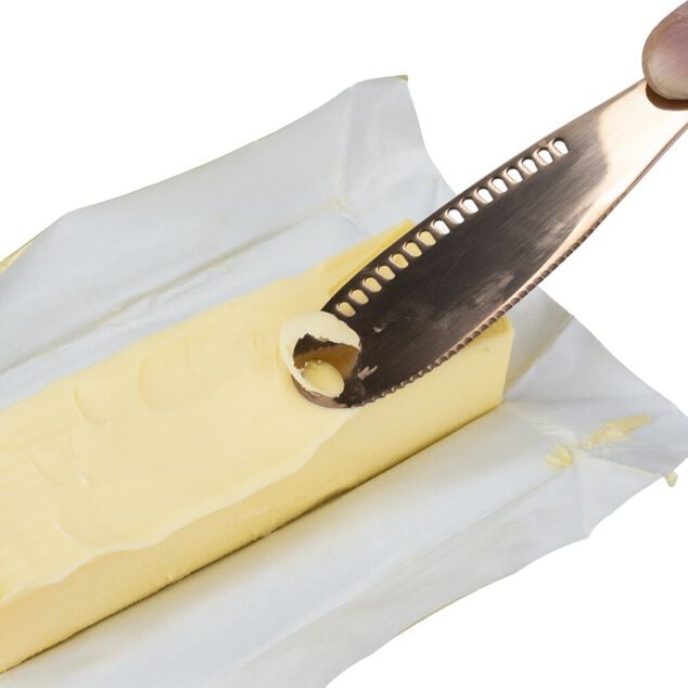 Couteau &agrave; beurre inox 4 fonctions L20,5cm (2 mod&egrave;les)