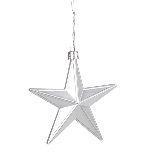 Suspension &Eacute;toile de No&euml;l Argent&eacute; x6