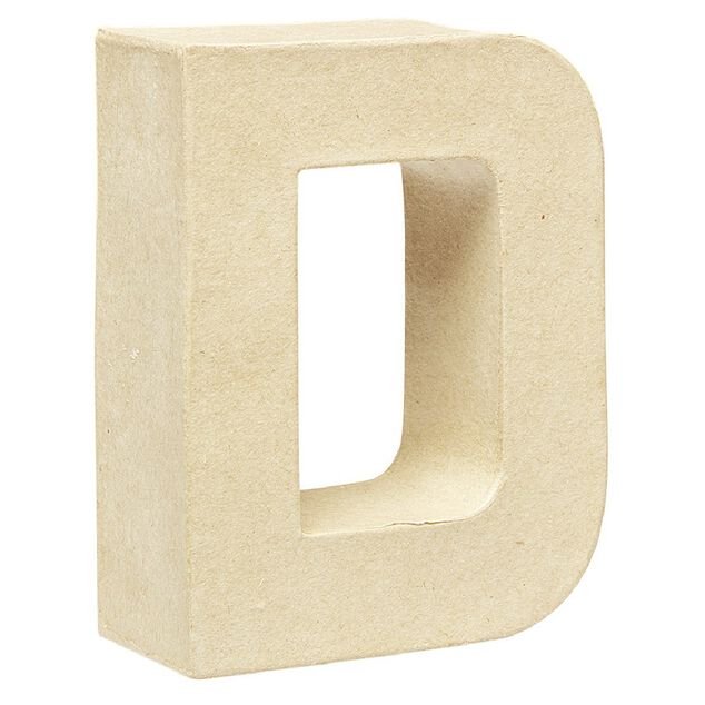 Lettre D &agrave; d&eacute;corer en papier mach&eacute;