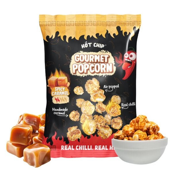 Pop corn piquant Hot Chip au caramel 120gr