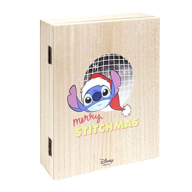 Calendrier de l'Avent en bois &agrave; remplir Disney Stitch 24x30cm