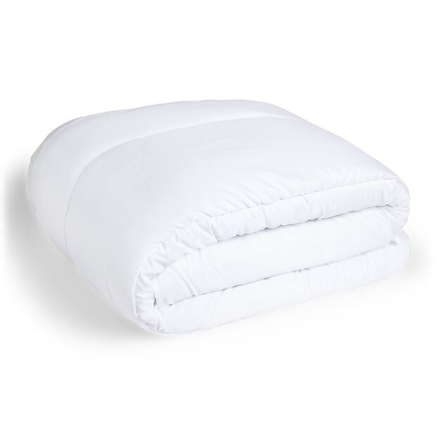 Couette caline polyester blanc 2 places 220x240cm
