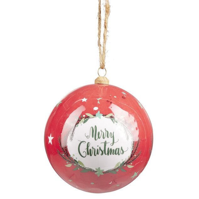 Boule de No&euml;l XL papier design Tradition &Oslash;12cm