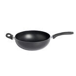 Wok tous feux sauf induction aluminium noir Ø28cm