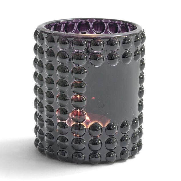 Bougeoir bubble noir Ø7,8cm