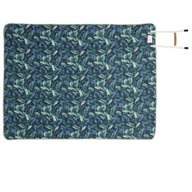 Tapis pique-nique motif feuillage exotique vert 130x170cm