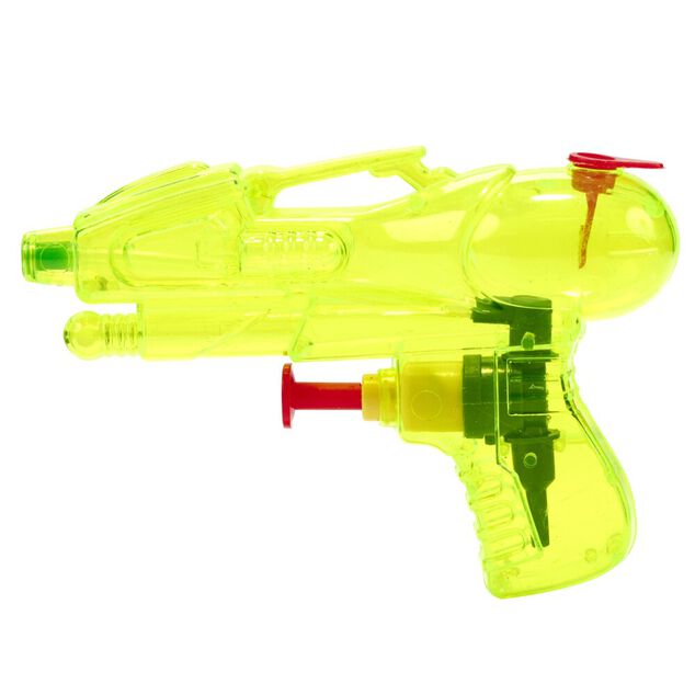 Mini pistolet à eau translucide 11,5x2xH7,5cm (4 pièces)
