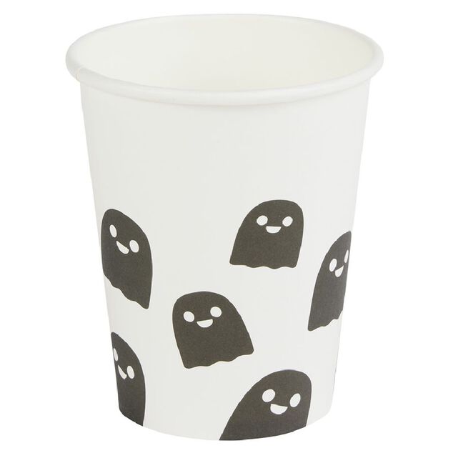 Gobelet carton x10 Halloween fant&ocirc;me 25cl