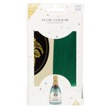 Ballon alu forme bouteille vert et dor&eacute; H98cm