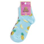 Chaussettes dépareillées basses motif pastèque/ananas - T36/40