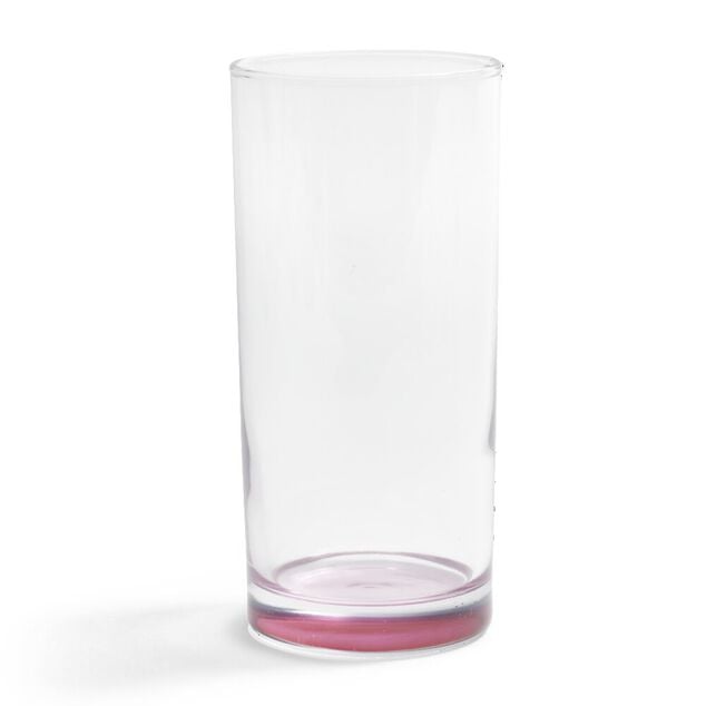 Lot de 6 gobelets tubes en verre fond color&eacute; 29,5cl