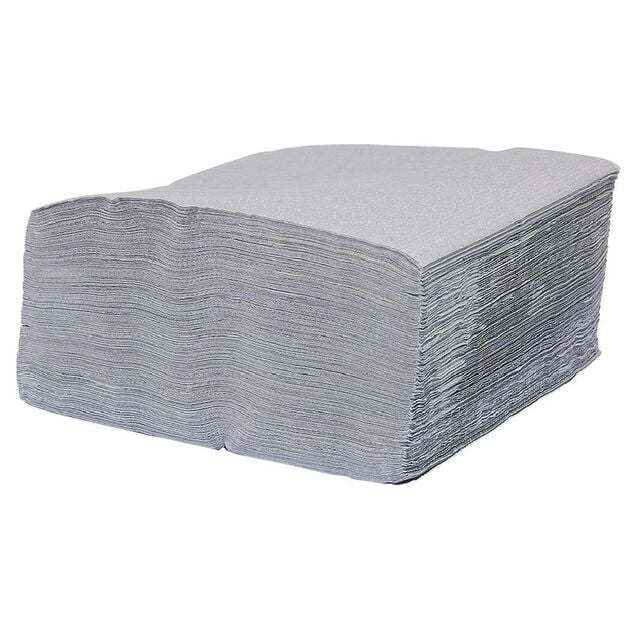 Serviette en papier ouate gris 2 plis 33x33cm x100