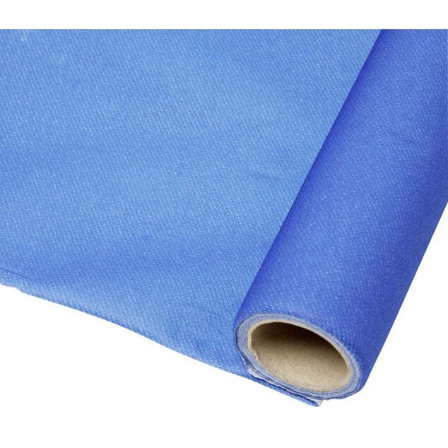 Nappe en papier voie s&egrave;che effet tissu bleu nuit 4m