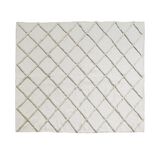 Tapis rectangulaire coton tufté beige 120x170 cm