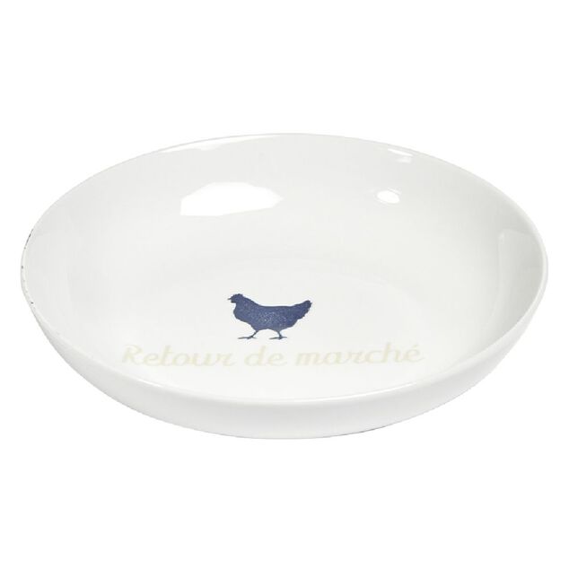 Assiette creuse en porcelaine blanche